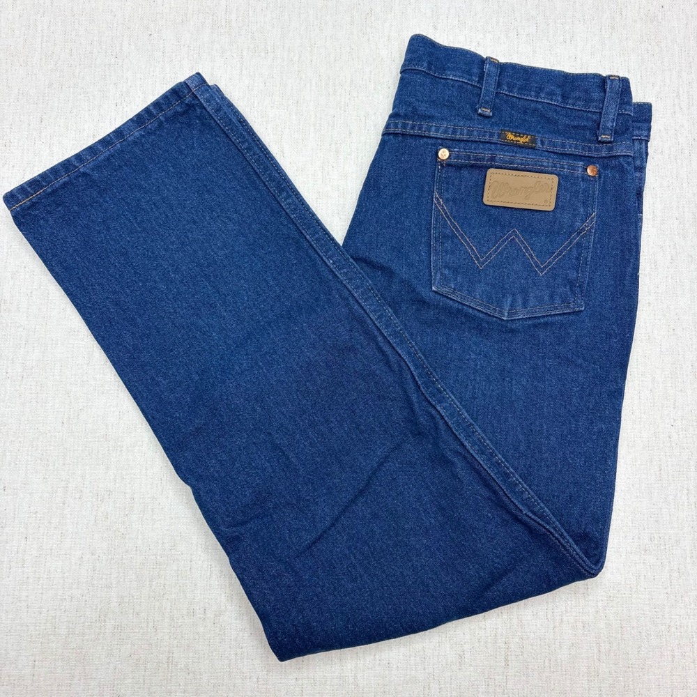 Wrangler 936PWD Cowboy Cut Slim Fit Jeans Mens 36x30 Dark Wash Indigo Denim